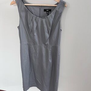 Mossimo Supply Co. Gray Sleeveless Pleated Neck Sheath Midi Dress Sz. 12 Bodycon